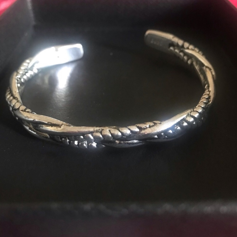 Sterling Silver Braided Cuff Bracelet - Women Jewelry